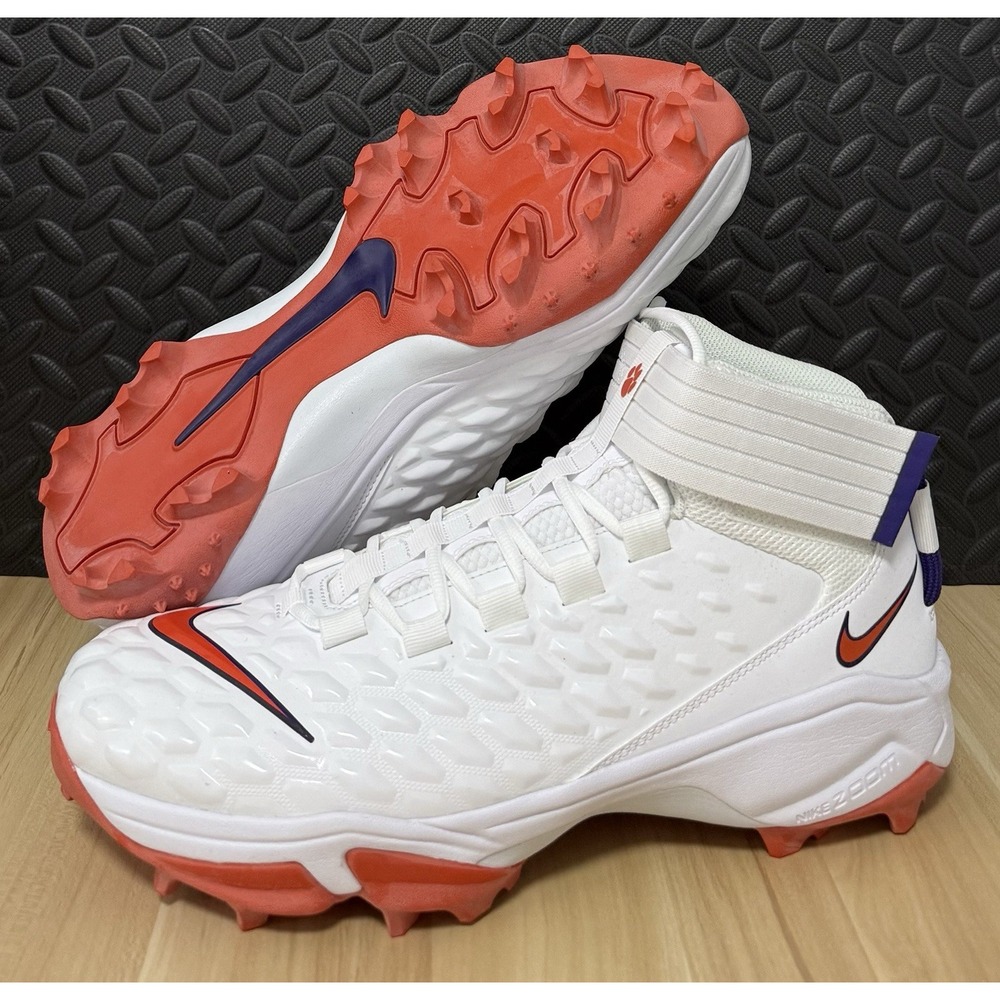Nike Force Savage Pro 2 Shark Clemson PE Football Cleats CI9904-112 Mens Size 14